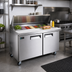Thumbnail image #2 for Hurakan by Equip.me 48-Inch Mega Top Refrigerated Sandwich Prep Table, 2-Door, 9.5 Cu. Ft.