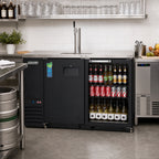 Thumbnail image #2 for Everest Refrigeration EBD2-BBG-24 Two-Section Back Bar & Direct-Draw Keg Refrigerator, 57.75-Inch, 17 Cu. Ft., 1 Half-Barrel, Single Faucet