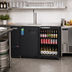 Thumbnail image #2 for Everest Refrigeration 24-Inch Deep Two-Section Back Bar & Direct Draw Keg Refrigerator Combo with 1 Solid Door and 1 Glass Door