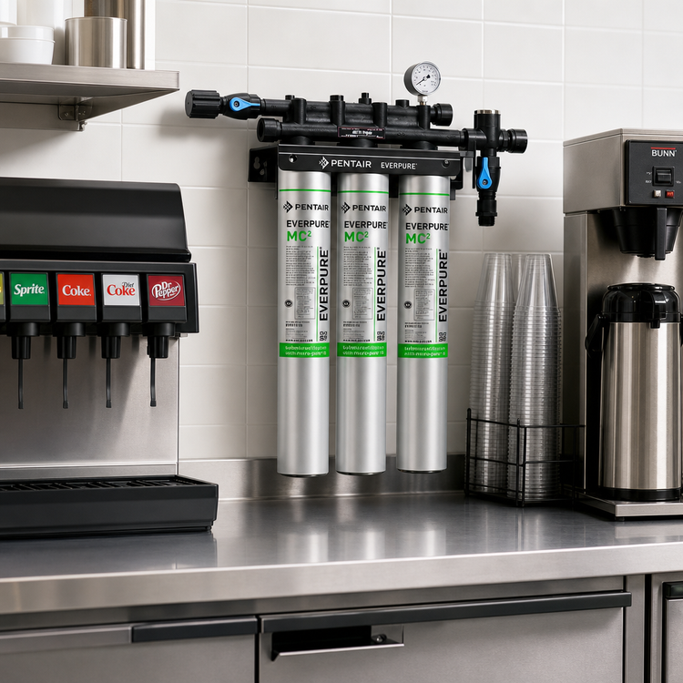 Product image #2 for Everpure QC7I Triple MC2 Fountain Beverage Water Filtration System