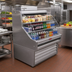 Thumbnail image #2 for Howard-McCray 35E Series Curved Low-Profile Self-Contained Refrigerated Open Merchandiser, 39-Inch, Stainless Steel, LED Top