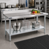 Thumbnail image #2 for Spec-Master Marine Series Stainless Steel Work Table with 4-1/2 Inch Backsplash, Galvanized Base, and Adjustable Undershelf, 120 Inch x 36 Inch