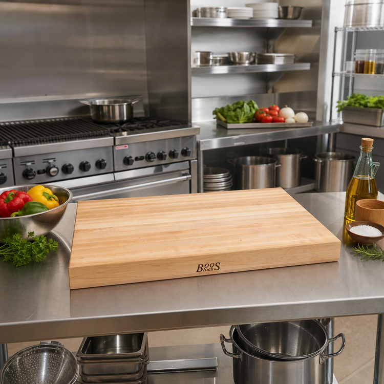 Product image #2 for John Boos Boos Block Edge Grain Northern Hard Rock Maple Kitchen Countertop, 36"W x 27"D x 2-1/4" Thick, Varnique Finish