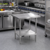 Thumbnail image #2 for Sapphire 30 Inch x 24 Inch Stainless Steel Flat Top Work Table with Undershelf
