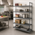 Thumbnail image #2 for Cambro Camshelving Basics Plus 5-Shelf Vented Add-On Polymer Shelving Unit, 18 x 54 x 84 Inches, Brushed Graphite