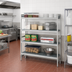 Thumbnail image #2 for Fermostock 4-Tier Polymer Shelving Unit Expansion Kit, 42W x 14D x 66H, Gray