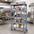 Thumbnail image #2 for Millenia Mobile Polymer Starter Shelving Unit with 5 Open Grid Shelves, 72
