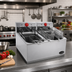 Thumbnail image #2 for RedHots Double-Tank Countertop Electric Fryer, 30 lb. Total Capacity, 208-240V