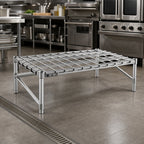 Thumbnail image #2 for Metro Super Erecta HP55C Chrome Wire Dunnage Rack with Lift-Off Mat, 48 x 24 x 14.5 Inches, 1300 lb. Capacity