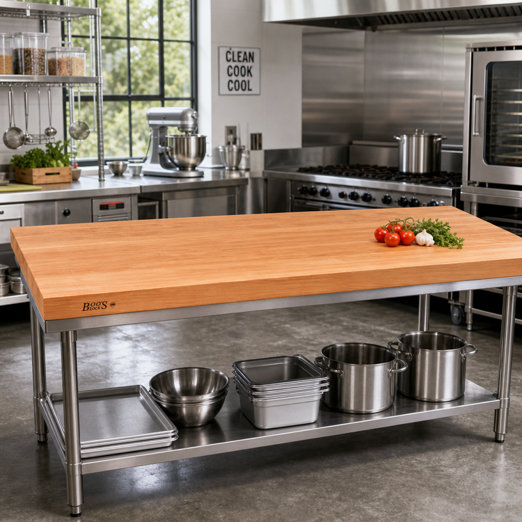 Product image #2 for Boos Block American Cherry Edge Grain Kitchen Countertop, 96 x 38 x 2-1/4 Inches, Penetrating Oil Finish