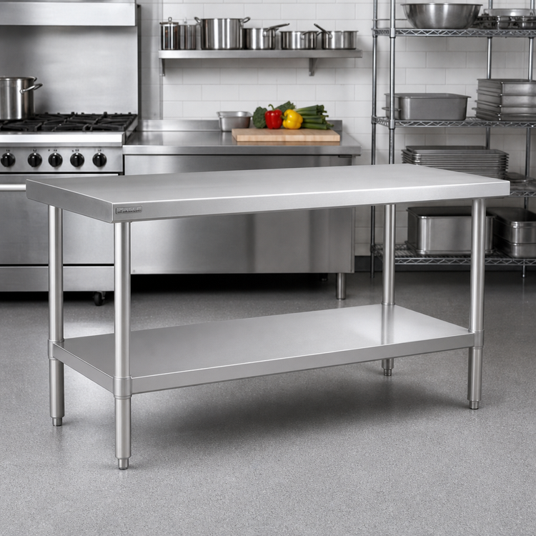 Product image #2 for Eagle Group Spec-Master Marine Series Stainless Steel Work Table with Adjustable Undershelf, 48 x 36 Inches