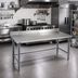 Thumbnail image #2 for Deluxe Series Stainless Steel Work Table, 72 x 30 Inch, 4-1/2 Inch Backsplash