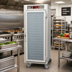 Thumbnail image #2 for Metro C5 C569L-SFC-UPFC Mobile Full-Height Pass-Thru Heated Holding Cabinet, Glass Doors, 34 Full-Size Hotel Pan Capacity
