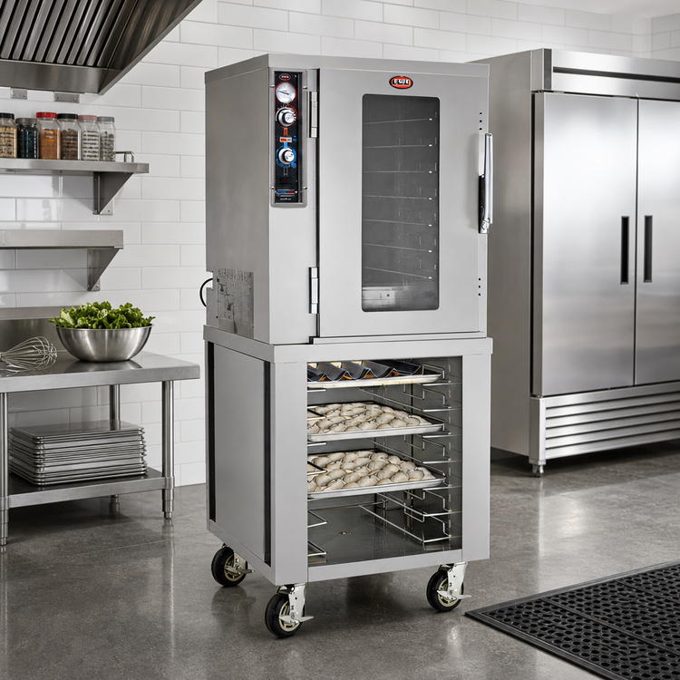 Product image #2 for FWE PH-1826-14 Mobile Undercounter Proofer and Heated Holding Cabinet, 2-Door, 10-Pair Tray Slides, 120V