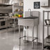 Thumbnail image #2 for Advance Tabco Freestanding Floor Model Stainless Steel Hand Sink with Toe-Operated Push Valve and Gooseneck Spout