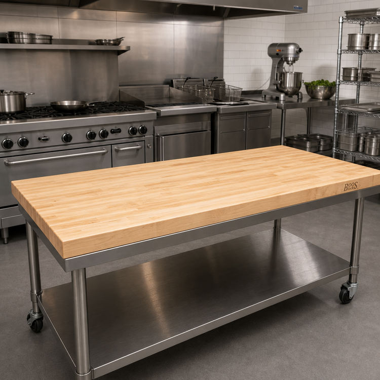 Product image #2 for Boos Block 120 x 48 Inch Blended Edge Grain Northern Hard Rock Maple Kitchen Countertop