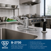 Thumbnail image #2 for T&S Brass B-2730 Single-Lever Manual Faucet with 9-Inch Spout, Side Spray, and 10-Inch Deck Plate