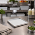 Thumbnail image #2 for American Metalcraft Unity Collection 6-Inch Square Melamine Plate, Mocha