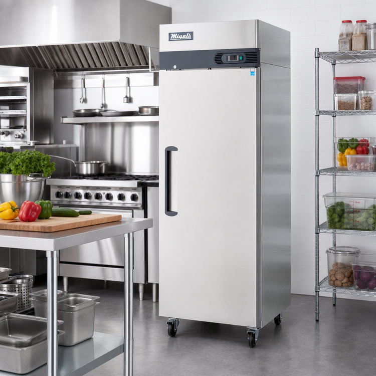 Product image #2 for Migali Competitor Series® 23 Cu. Ft. Single-Section Reach-In Freezer, Stainless Steel, Top-Mount Self-Contained