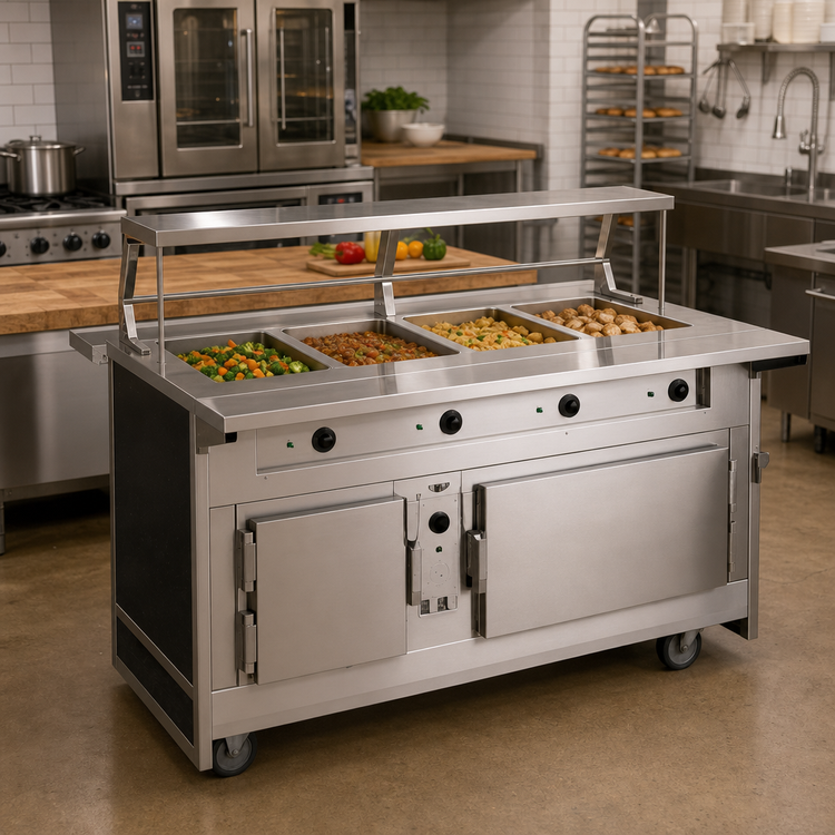 Product image #2 for Atlas Metal BLH-5-H 5-Well Electric Mobile Hot Food Serving Counter