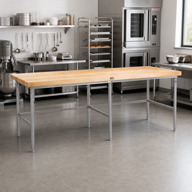 Product image #2 for John Boos Stainless Steel Baker's Table Frame for 84 x 60 Inch Top