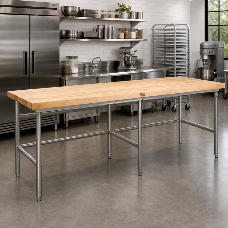 Product image #2 for John Boos Stainless Steel Baker's Table Frame for 84 x 60 Inch Top