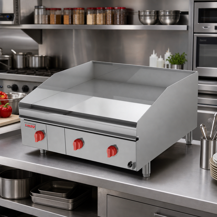 Product image #3 for Lang LG Series 72-Inch Extended-Depth Electric Countertop Griddle with Chrome Plate and Solid-State Controls