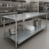 Thumbnail image #2 for Advance Tabco Galvanized Work Table Undershelf for 144-Inch x 24-Inch Tables