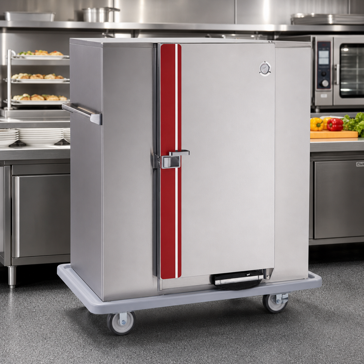 Product image #2 for Classic Carter Single-Door Mobile Heated Banquet Cabinet for 180 Covered Plates, Stainless Steel