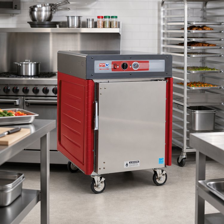 Product image #2 for Metro C5 4 Series Insulation Armour Plus Mobile Half-Height Heated Holding Cabinet with Solid Door and Universal Wire Slides, 120V