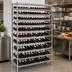 Thumbnail image #2 for Metro Super Erecta 48-Inch Chrome-Plated Cradle Wine Shelving Rack, 168-Bottle Capacity