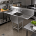 Thumbnail image #2 for John Boos Pro-Bowl 1-Compartment Stainless Steel Sink with Dual 24-Inch Drainboards and 10-Inch Backsplash