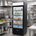 Thumbnail image #2 for Beverage-Air MarketMax IQ 30-Inch One-Section Reach-In Glass Door Freezer Merchandiser with Electronic Smart Lock, Black