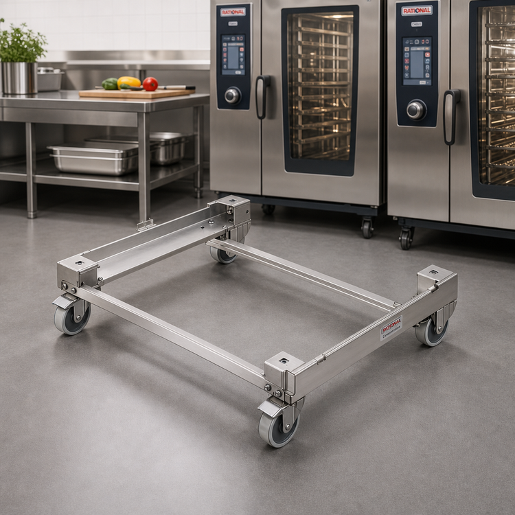 Product image #2 for RATIONAL Mobile Stainless Steel Undercarriage for Combi Oven Models 62/102