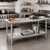 Thumbnail image #2 for Eagle Spec-Master 84-Inch x 36-Inch Stainless Steel Work Table with Adjustable Undershelf