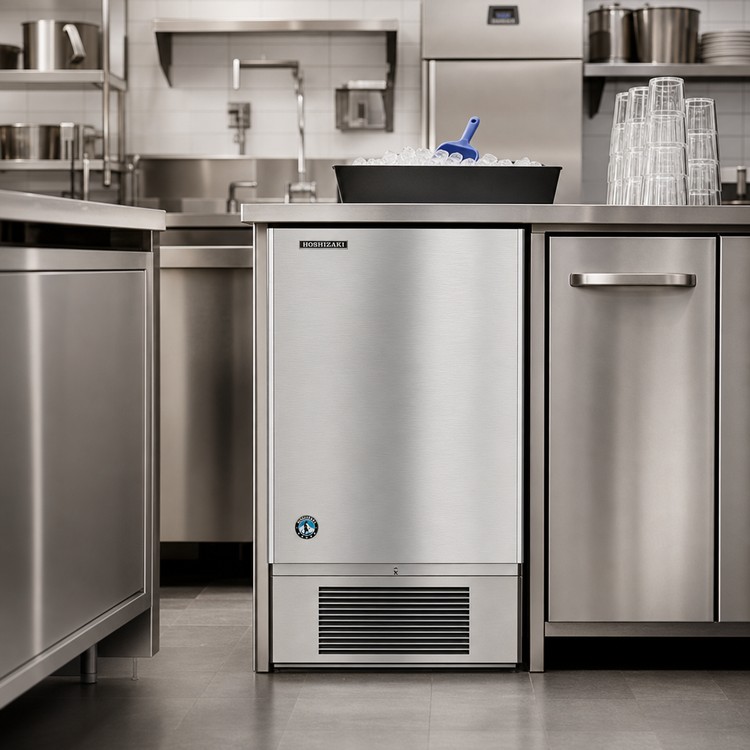 Product image #2 for Hoshizaki KM-350MWJ Slim-Line Modular Crescent Cube Ice Maker, Water-Cooled, 22-Inch Wide