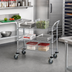 Thumbnail image #2 for Quantum 3-Shelf Wire Utility Cart, 36 x 18 x 37-1/2 Inches, Gray Epoxy Antimicrobial Finish
