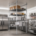 Thumbnail image #2 for Quantum 21-Inch Chrome-Plated Stationary End Kit for Overhead Track Shelving