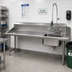 Thumbnail image #2 for Advance Tabco Spec-Line Left-Hand Straight Soil Dishtable with Pre-Rinse Sink, 107 Inch Wide, 14-Gauge 304 Stainless Steel