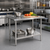 Thumbnail image #2 for Advance Tabco Stainless Steel Flat Top Work Table with Adjustable Undershelf, 30 x 24 Inches