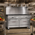 Thumbnail image #2 for Southbend Ultimate 60-Inch Gas Restaurant Range with 9 Open Burners and 2 Cabinet Base