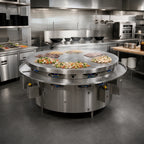 Thumbnail image #2 for Town Equipment MBR-60 60-Inch Gas Mongolian Barbecue Range with Cast Iron Top and 10 Burners