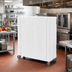 Thumbnail image #2 for 72 x 24 x 62 Inch White Knitted Polyester Banquet Cart Cover with PVC Zipper