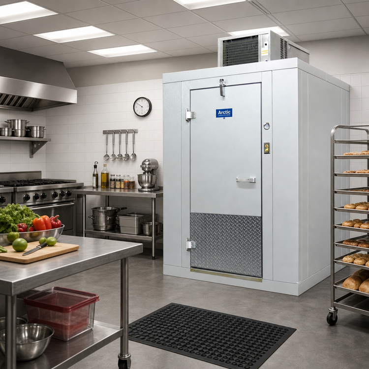 Product image #2 for Arctic Industries 8' x 6' Indoor Walk-In Freezer with Floor and Remote Pre-Assembled Refrigeration