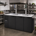 Thumbnail image #2 for True Three-Section 72-Inch Refrigerated Draft Beer Cooler with 2 Columns and Stainless Countertop