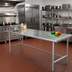 Thumbnail image #2 for Advance Tabco TGLG-3012 144-Inch x 30-Inch 14-Gauge 304 Stainless Steel Top Work Table with Galvanized Open Base