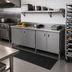 Thumbnail image #2 for John Boos Enclosed Base Work Table with Hinged Doors, 132W x 30D, 16-Gauge 300 Series Stainless Steel Top, 5-Inch Backsplash