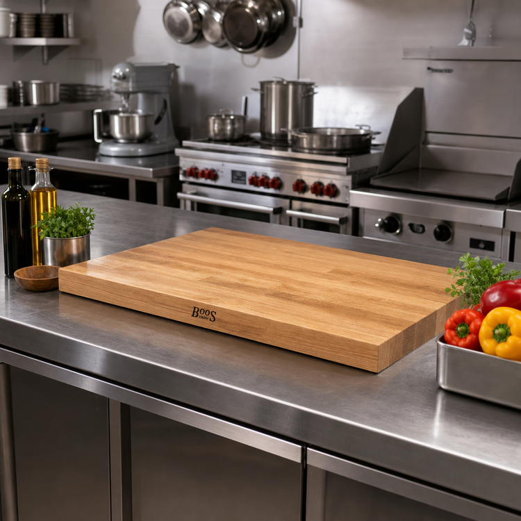 Product image #2 for John Boos Appalachian Blended Edge Grain Oak Island Countertop, 42 x 27 x 1-1/2 Inch, Varnique Finish