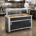 Thumbnail image #2 for Atlas Metal BLH-4-BU Mobile Buffet Style Hot Food Serving Counter with 4 Wells