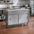 Thumbnail image #2 for Spec-Master 63-1/2-Inch Stainless Steel Solid Top Utility Station with Sliding Doors and Enclosed Base
